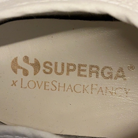 SUPERGA x LOVE SHACK FANCY Blue White Low Profile Floral Print Sneakers EU 41 - Picture 4 of 10